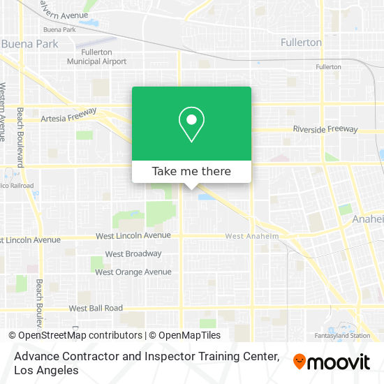 Advance Contractor and Inspector Training Center map