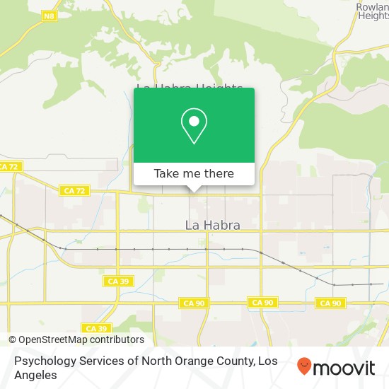 Psychology Services of North Orange County map