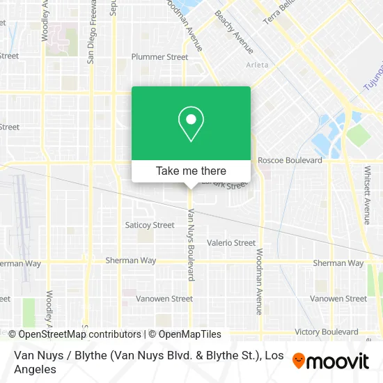 Van Nuys / Blythe (Van Nuys Blvd. & Blythe St.) map
