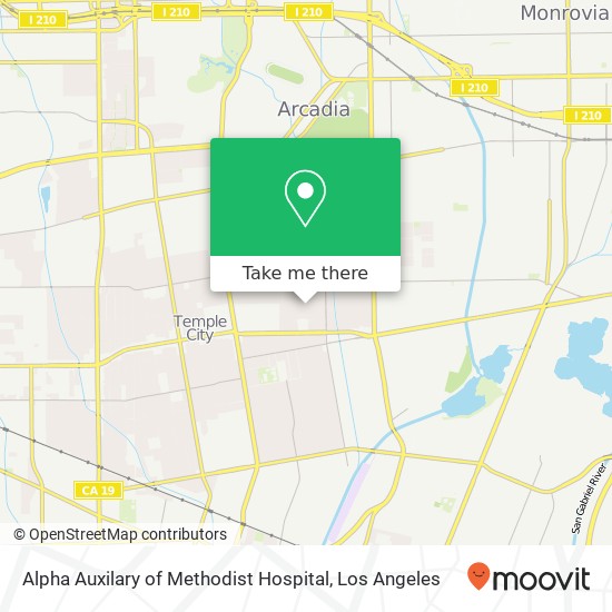 Mapa de Alpha Auxilary of Methodist Hospital