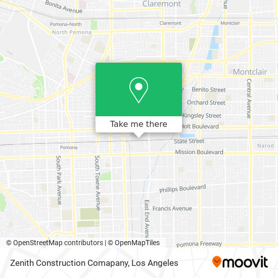 Zenith Construction Comapany map