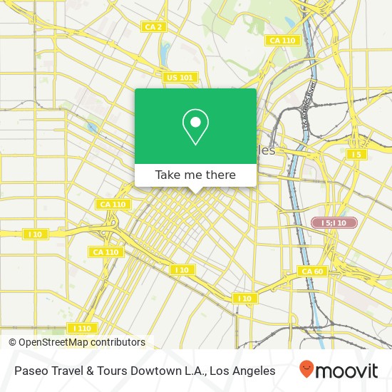 Paseo Travel & Tours Dowtown L.A. map