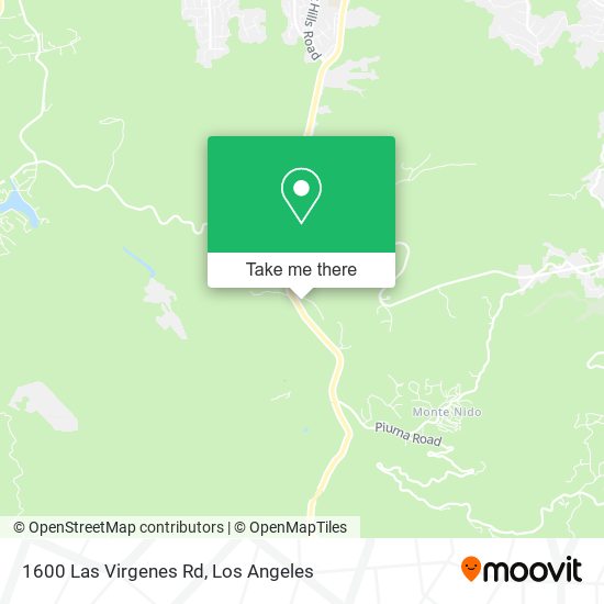 1600 Las Virgenes Rd map