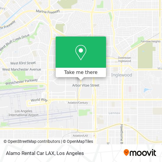 Mapa de Alamo Rental Car LAX