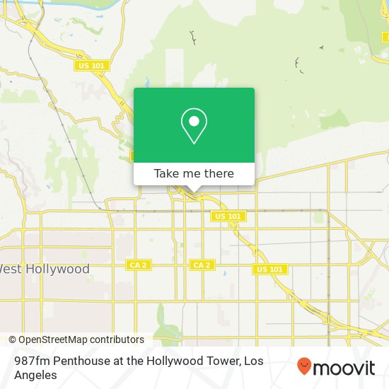 987fm Penthouse at the Hollywood Tower map