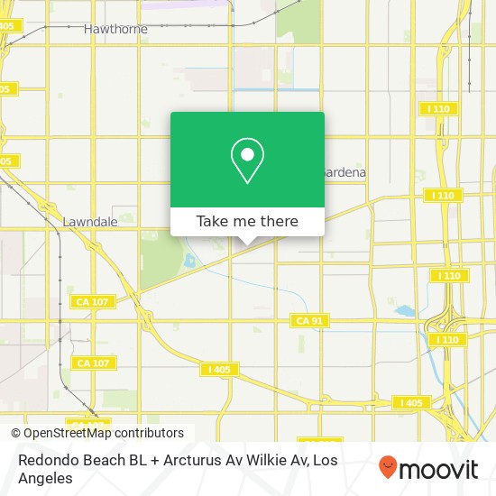 Mapa de Redondo Beach BL + Arcturus Av Wilkie Av
