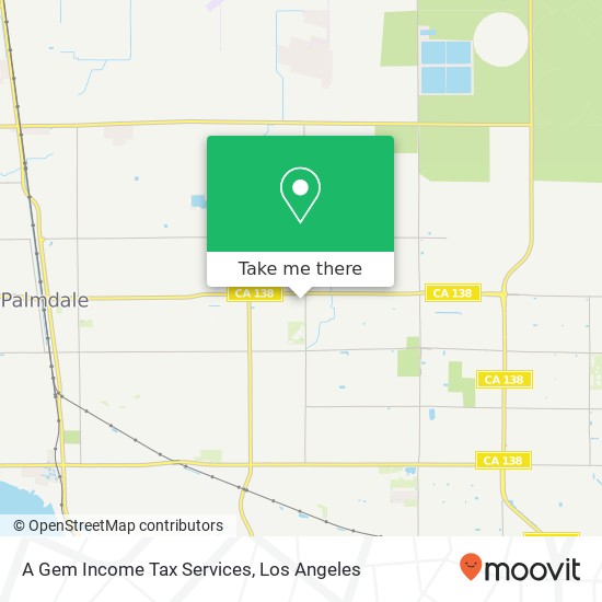 A Gem Income Tax Services map