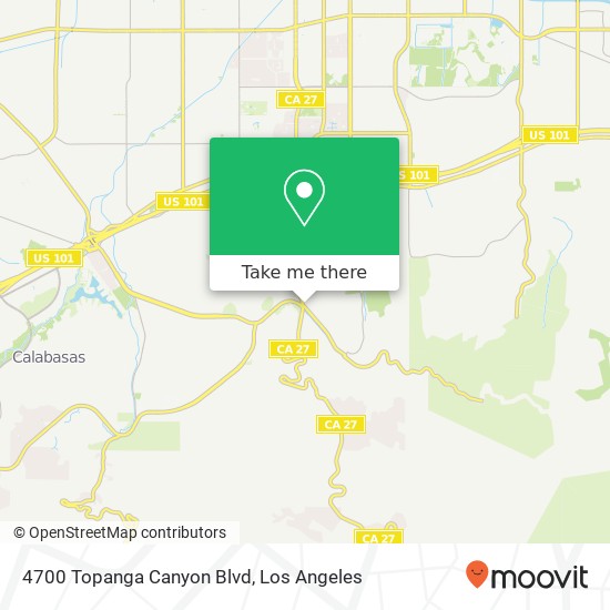 4700 Topanga Canyon Blvd map