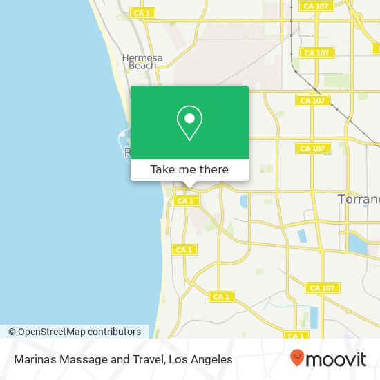 Marina's Massage and Travel map