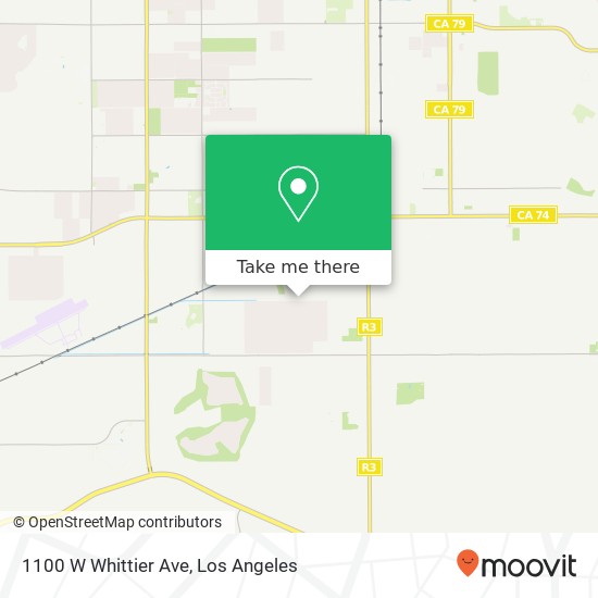 1100 W Whittier Ave map