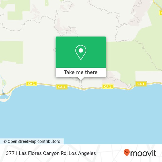 Mapa de 3771 Las Flores Canyon Rd