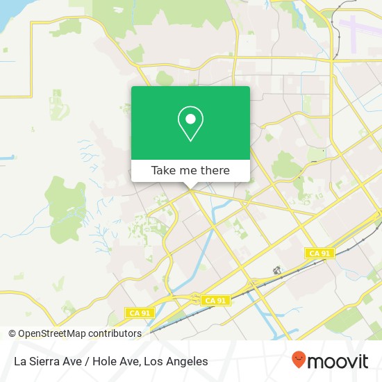 La Sierra Ave / Hole Ave map