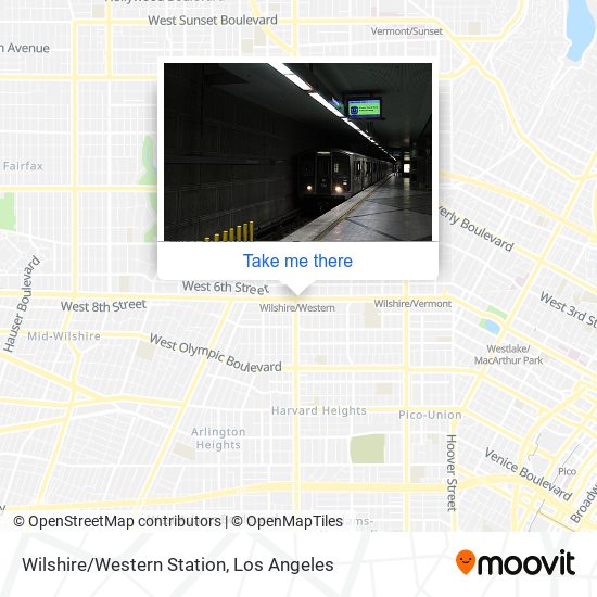 Wilshire/Western Station map