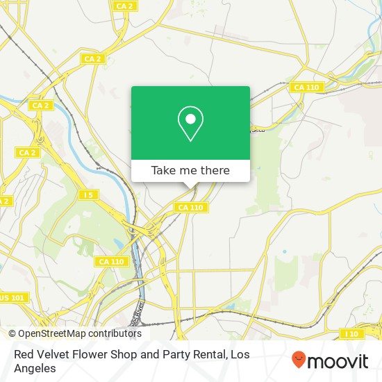 Red Velvet Flower Shop and Party Rental map