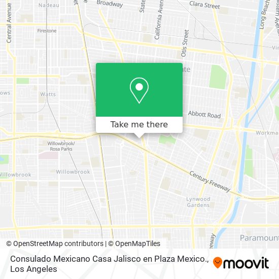 Mapa de Consulado Mexicano Casa Jalisco en Plaza Mexico.
