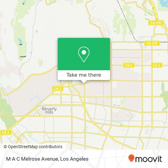 M·A·C Melrose Avenue map