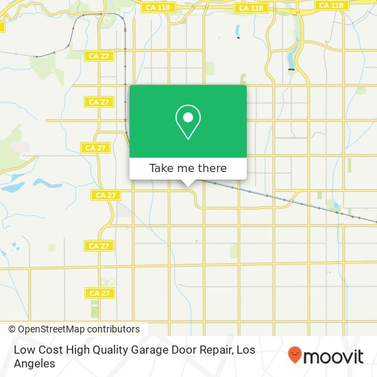 Low Cost High Quality Garage Door Repair map