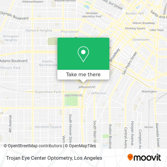 Mapa de Trojan Eye Center Optometry