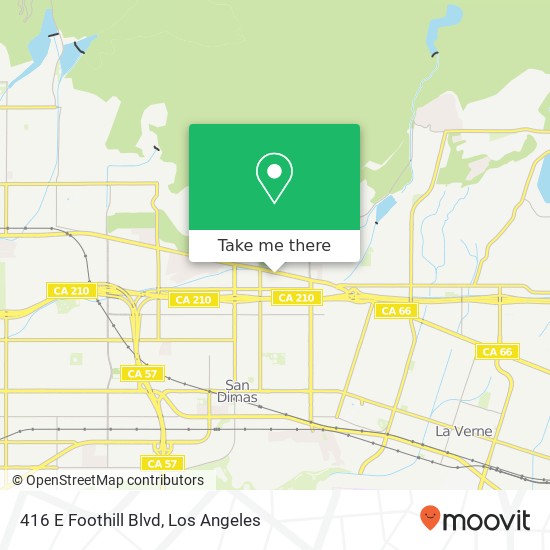 416 E Foothill Blvd map