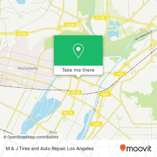 M & J Tires and Auto Repair map