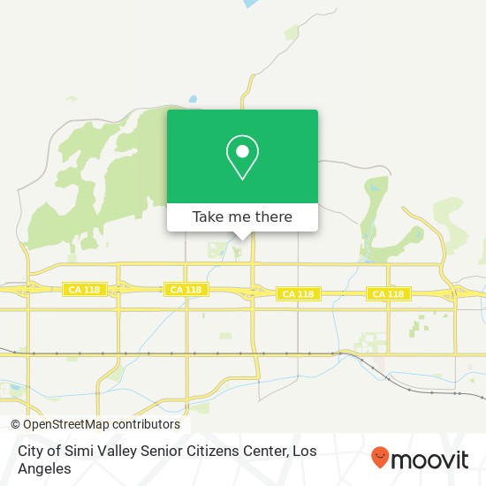 City of Simi Valley Senior Citizens Center map