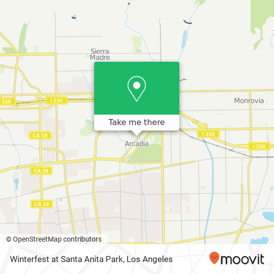 Winterfest at Santa Anita Park map