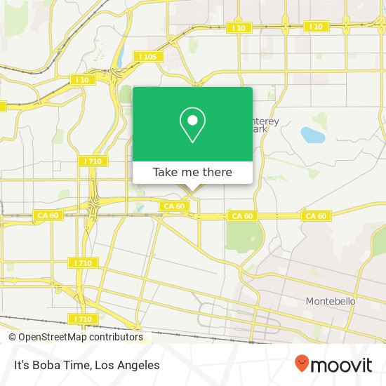 It's Boba Time map
