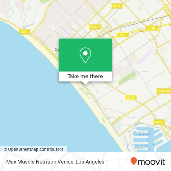 Mapa de Max Muscle Nutrition Venice