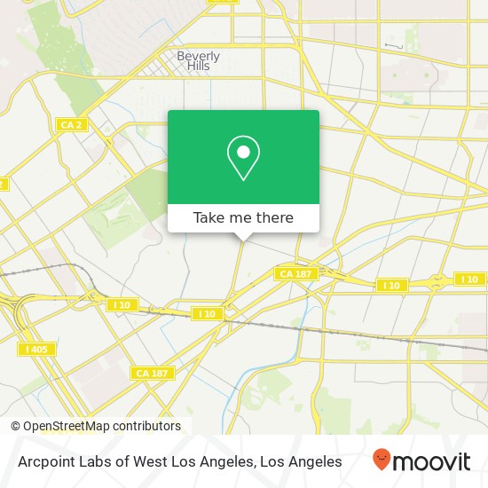 Arcpoint Labs of West Los Angeles map