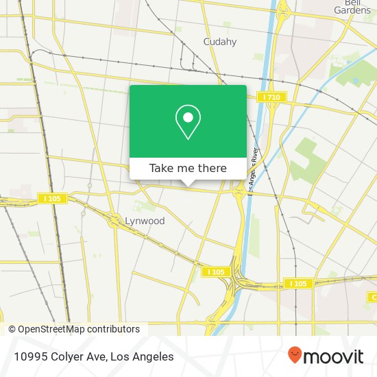 Mapa de 10995 Colyer Ave