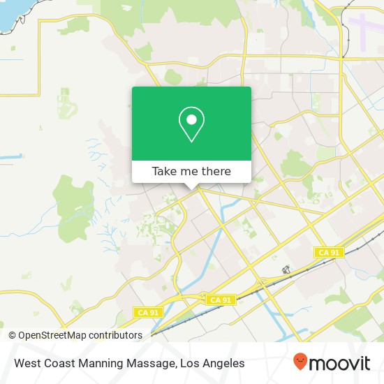 Mapa de West Coast Manning Massage