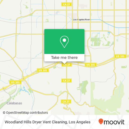 Woodland Hills Dryer Vent Cleaning map