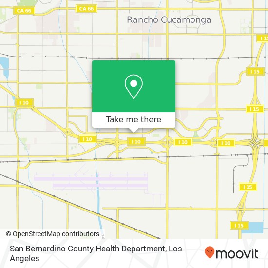 San Bernardino County Health Department map
