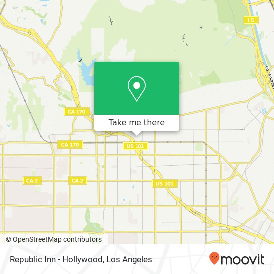 Mapa de Republic Inn - Hollywood