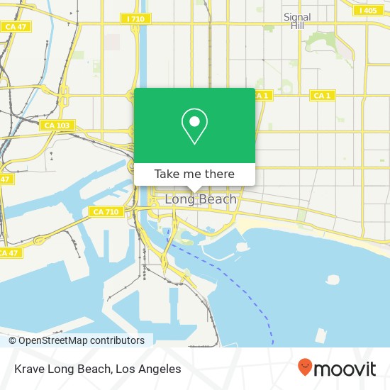 Krave Long Beach map