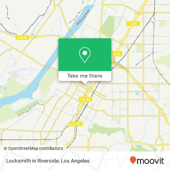 Mapa de Locksmith in Riverside