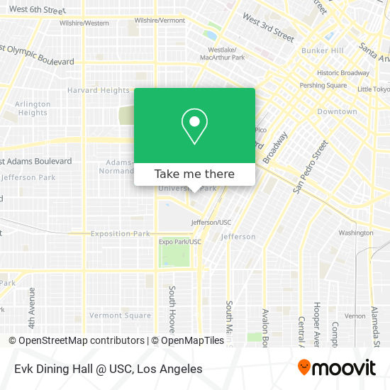 Mapa de Evk Dining Hall @ USC