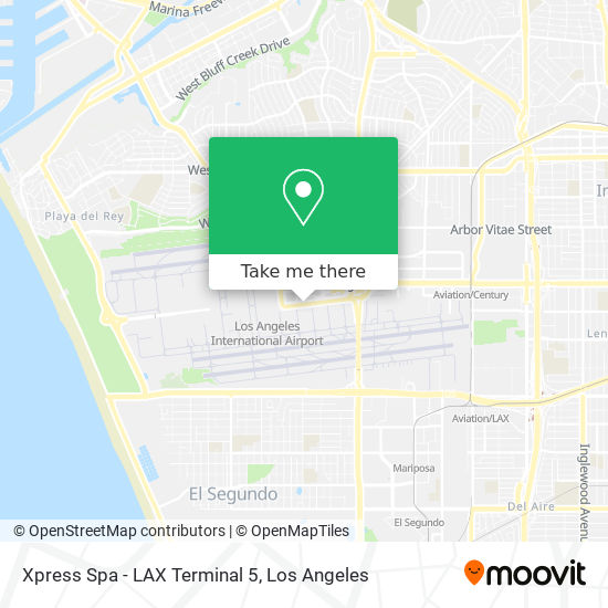 Xpress Spa - LAX Terminal 5 map