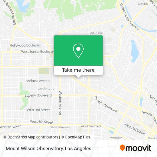 Mount Wilson Observatory map