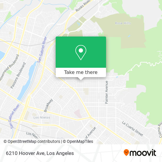 Mapa de 6210 Hoover Ave
