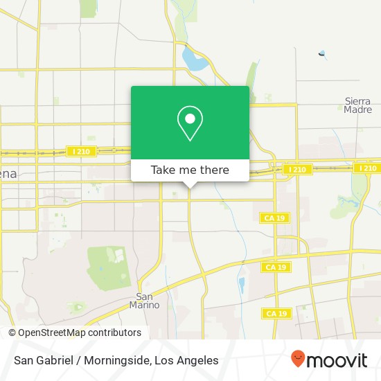 San Gabriel / Morningside map