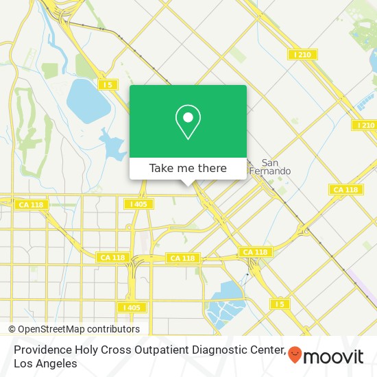 Providence Holy Cross Outpatient Diagnostic Center map