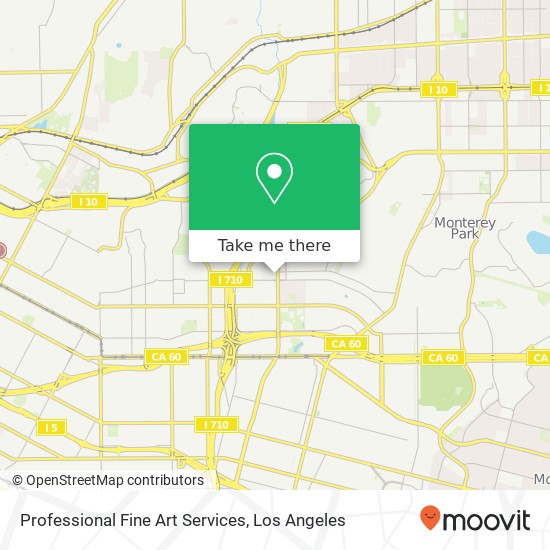 Professional Fine Art Services map