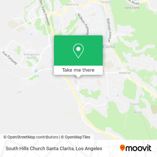 Mapa de South Hills Church Santa Clarita