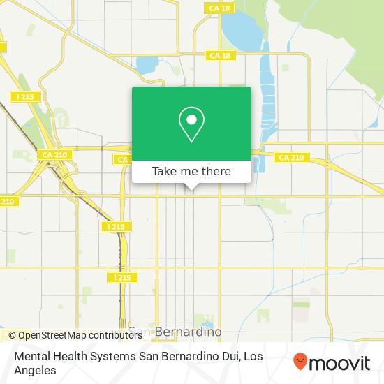 Mapa de Mental Health Systems San Bernardino Dui