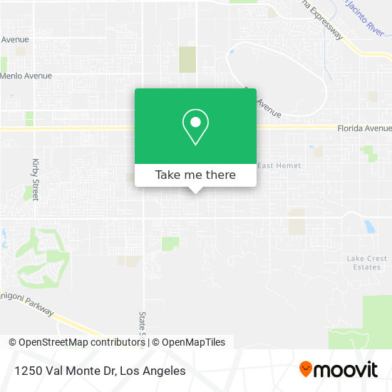 1250 Val Monte Dr map