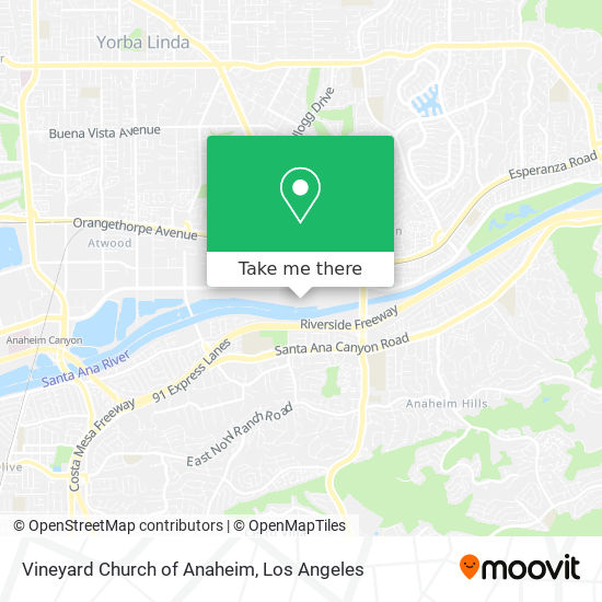 Vineyard Church of Anaheim map