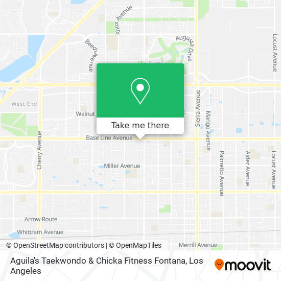 Aguila's Taekwondo & Chicka Fitness Fontana map