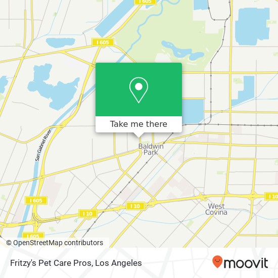Fritzy's Pet Care Pros map