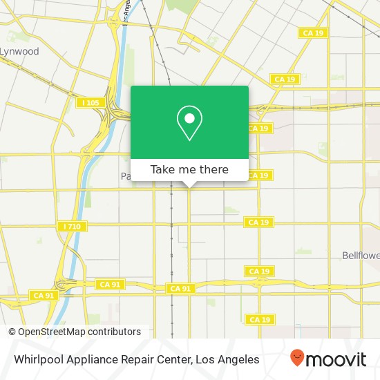 Whirlpool Appliance Repair Center map